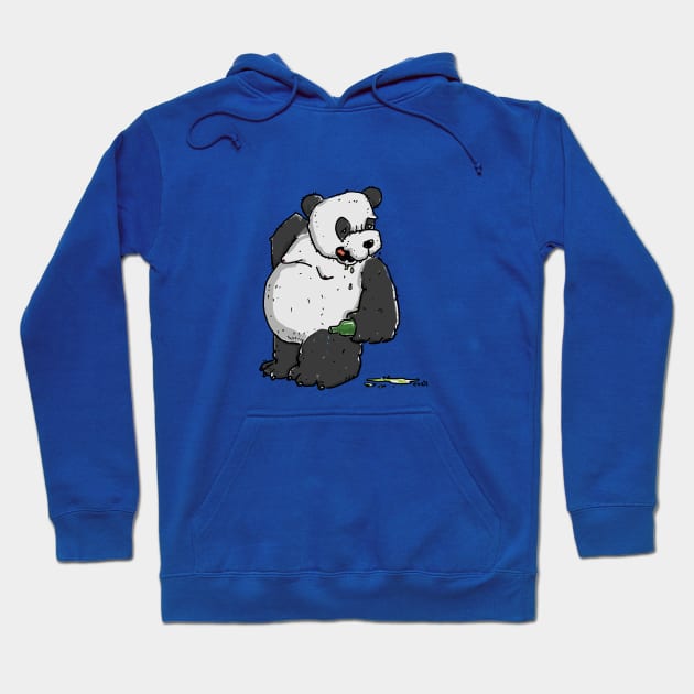 Drunken Panda has had a Beer too much Hoodie by schlag.art